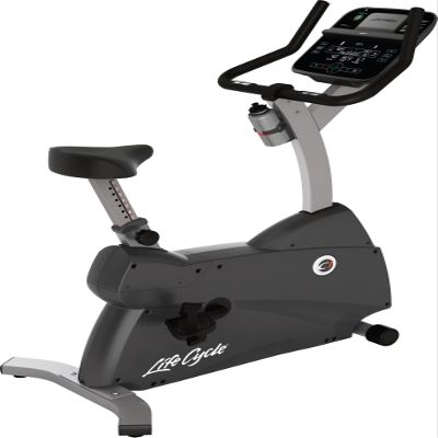 Life Fitness C1 Upright Indoor Cycling Exercise Bike with Track Connect Console Silver