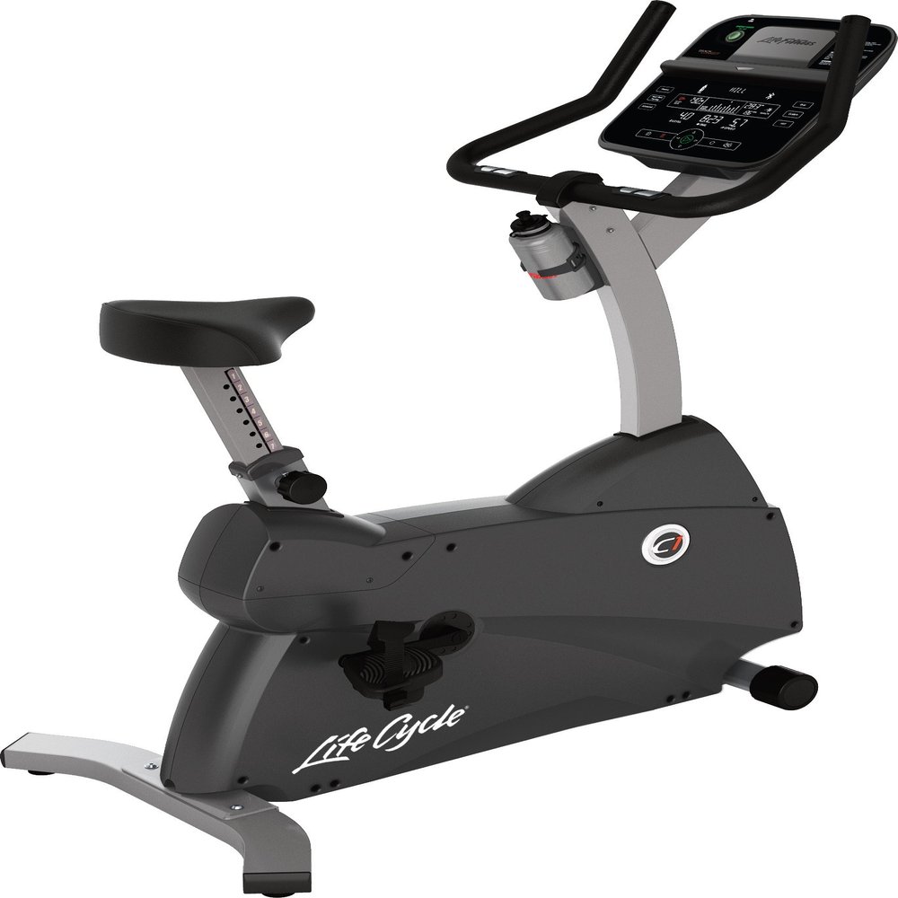 Life Fitness C1 Upright Indoor Cycling Exercise Bike with Track Connect Console Silver