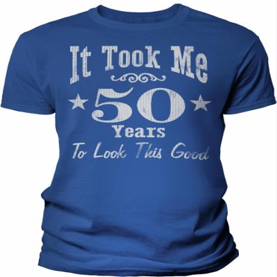 50th Birthday Gift Shirt for Men - It Took Me 50 Years to Look This Good - Royal-4X
