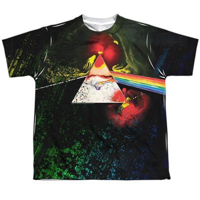 Pink Floyd - Dark Side of The Moon - Two-Sided - Youth T-Shirt - Youth Size Large White