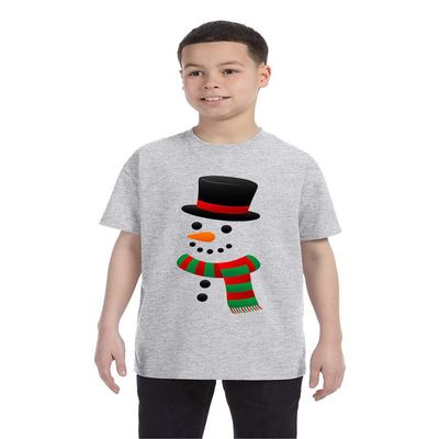 ALLNTRENDS Kids T Shirt Snowman Ugly Christmas Xmas Gift Cool Holiday Top (L, Ash)