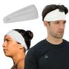 Temple Tape Headbands for Men and Women - Mens Sweatband & Sports Headband Moisture Wicking Workout Sweatbands for Running, Cross Training, Yoga and Bike Helmet Friendly - White view 1