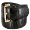 7075 Women's Skinny Alligator Embossed Leather Casual Dress Belt 1"(25mm) wide (Black, Large) view 1