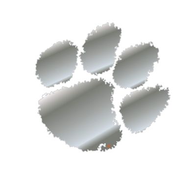 Craftique Clemson Tigers Decal (Chrome (Paw) (3 in, 4 in, 6 in, 12 in), 3 in)
