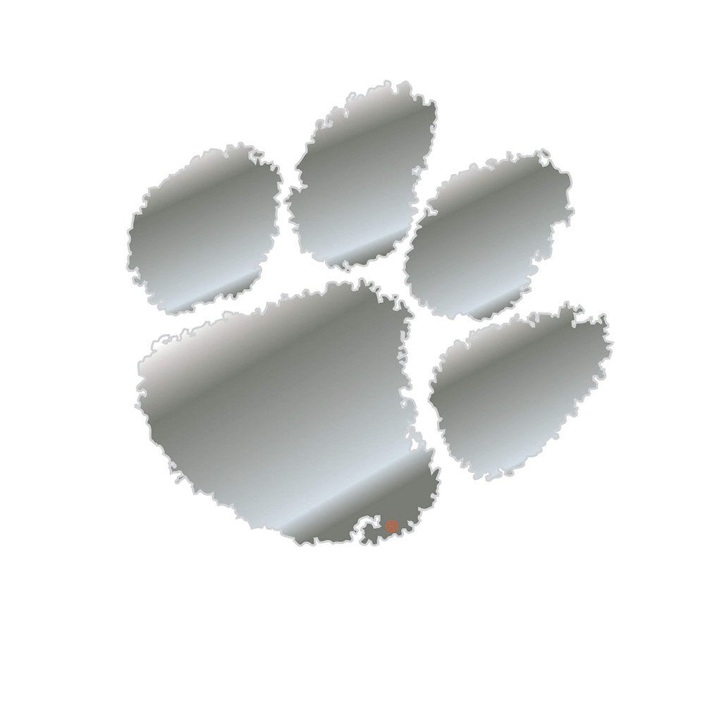 Craftique Clemson Tigers Decal (Chrome (Paw) (3 in, 4 in, 6 in, 12 in), 3 in)
