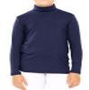 STRETCH IS COMFORT Girl's Long Sleeve Turtleneck Navy Blue X-Small view 1