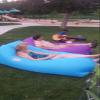 BodyBuns Air Lounger- Waterproof Floats- Great Bed- Inflates in a minutes (orange) view 4