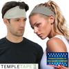 Temple Tape, Headbands for Men and Women - Mens Sweatband & Sports Headband Moisture Wicking Workout Sweatbands for Running, Cross Training, Yoga and Bike Helmet Friendly - Gray view 3
