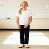 Bienzoe Girls School Uniform Pant: Kids Adjustable Waist Durable Straight Leg Dress Trouser Black 6 view 2