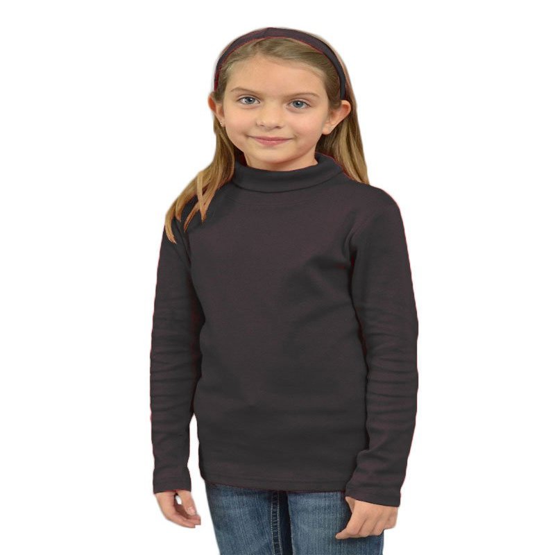 Monag Infant Long Sleeve Turtle Neck T-Shirt, Girls, Boys, Cotton top, 12-18m Black