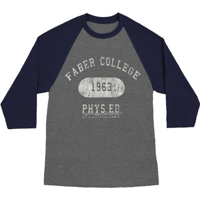 Animal House Men's Faber PHYS ED Baseball Jersey Large Dark Navy/Arctic