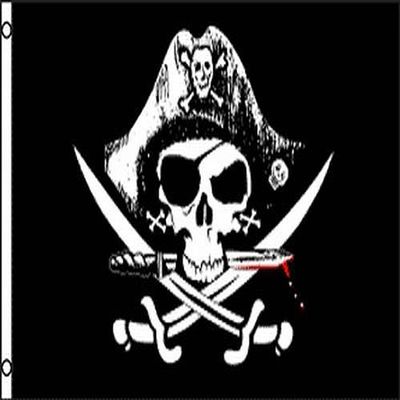 Noveltees DEAD PIRATES CHEST SKULLS WITH SWORDS PIRATE SKULL 3 X 5 FLAG