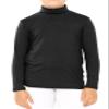 STRETCH IS COMFORT Girl's Long Sleeve Turtleneck Black Medium view 1