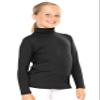 STRETCH IS COMFORT Girl's Long Sleeve Turtleneck Black Medium view 2