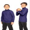 Boy's Oh So Soft Turtleneck Navy Blue X-Large view 3