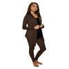 Monag Girl's Cardigan with Legging (Small, Heather Chocolate) view 1