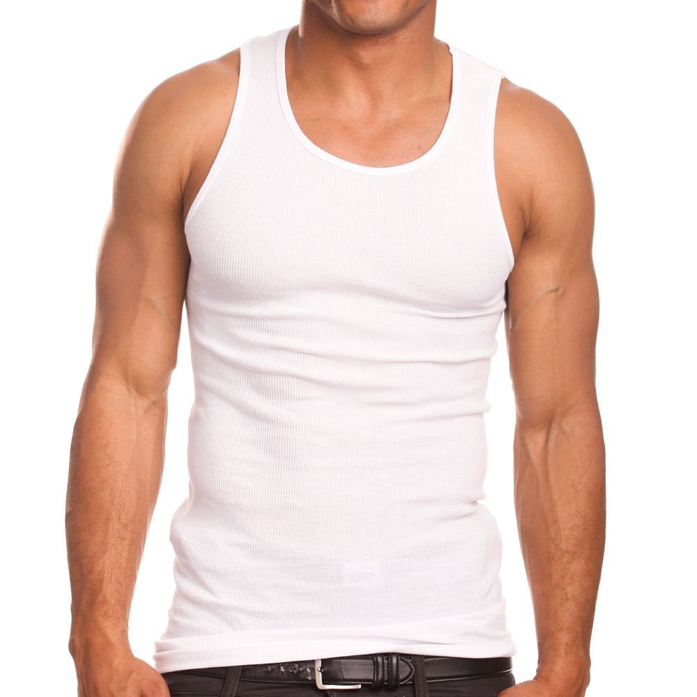 Mens A-Shirts 3 Pack Undershirt, X-Large, White