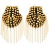 FENICAL Pair of Rivet Tassel Chain Epaulet Fashion Shoulder Boards Badge (Gold)
