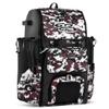 Boombah Superpack Bat Pack - Backpack Version (no wheels) - Holds 4 Bats - Camo Black/Maroon - For Baseball or Softball view 4