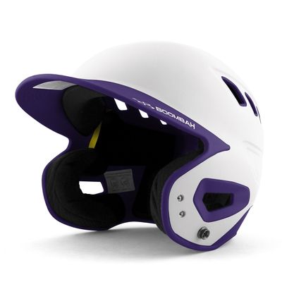Boombah DEFCON Batting Helmet White/Purple - Size Senior 7" - 7 3/4"