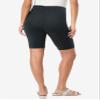 Roaman's Women's Plus Size Everyday Essential Stretch Bike Shorts - S, Heather Charcoal view 2