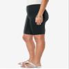 Roaman's Women's Plus Size Everyday Essential Stretch Bike Shorts - S, Heather Charcoal view 3