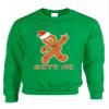 ALLNTRENDS Adult Sweatshirt Bite Me Gingerbread Ugly Christmas Funny Top (S, Irish Green) view 1