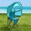 BrylaneHome Outdoor Oversized Canopy Tent Camp Chair Shade Folding Cupholder Zip Windows Storage Carrying Case Beach Yard Trip- Weight Capacity 350LB - Breeze view 1
