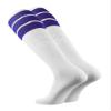 TCK Retro 3 Stripe Tube Socks (Purple, Medium) view 2