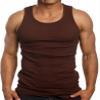 ToBeInStyle Men's Single A-Shirt Tank Top Undershirt- Brown - 5XL view 1