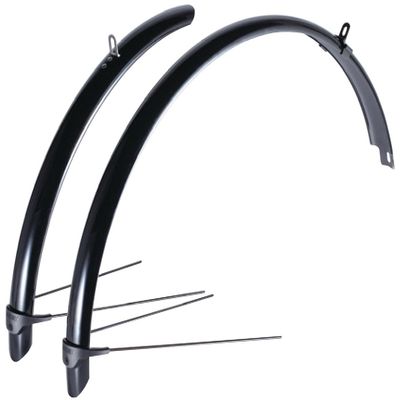 Bbb Cycling Bicycle CityGuard Bike Fender Set Mudguard Front and Rear | MTB Urban Kids Road Ebike Mud Guard Fenderset |28 Inch BFD-40, Black, 28"