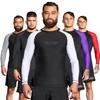 Elite Sports New Item Full Long Sleeve Compression, MMA, BJJ, No Gi, Cross Training Rash Guard, X-Large, White view 1