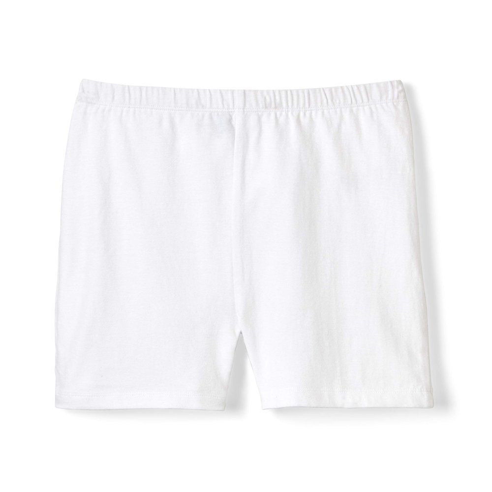 French Toast Girls' Little Stretch Kick Short, White, 6X