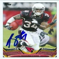 Sports Memorabilia Ryan Williams Autographed Football Card (Arizona Cardinals) 2013 Topps No.299