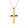 24K Gold Plated Classic Cross Pendant Necklace Jewelry view 1
