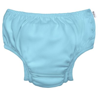 Green Sprouts Baby Ultimate Reusable Snap Swim Diaper, Aqua, 3-6 Months