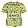 Youth Large Bright Yellow Digi-Camo Moisture Wicking Jersey Uniform Shirt view 1