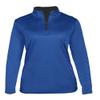Royal Blue Ladies XL Long Sleeve 1/4 Zip Pullover Wicking Sports Jacket view 1