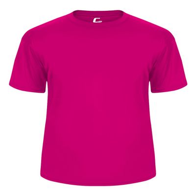 Badger Sport C2 Hot Pink Youth Medium Short Sleeve Wicking Tee