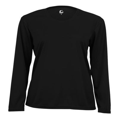 Badger Sport C2 Black Ladies XL Long Sleeve Wicking Tee