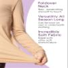 STRETCH IS COMFORT Girl's Long Sleeve Turtleneck Beige Large view 4