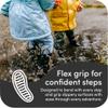 LONECONE Rain Boots with Easy-On Handles in Fun Patterns for Boys and Girls, Play-Proof Flexible Rubber, Durable Non-Slip Treads, Kid-Friendly for Hours of Joy - Shiny Black, 7 Toddler view 3