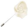 Flairs New York Gentleman's Essentials Premium Handmade Artisan Flowers Lapel Pins (Pack of 1 Pin, Pearl White Rose Bud) view 1