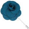 Flairs New York Gentleman's Essentials Premium Handmade Flower Lapel Pin Boutonniere (Pack of 1 Pin, Ocean Blue Begonia) view 1