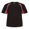 Badger Sport Black/Red Digi-Camo Youth SM Short Sleeve view 1