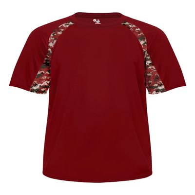 Badger Sport Cardinal Digi-Camo Adult Large Short Sleeve