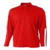 Red Adult Large Sports 1/4 Zip Moisture Wicking Cool & Comfortable Warm-up Jacket view 1
