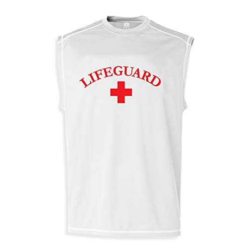 VLX Lifeguard Muscle Tee - LifeguardLogo,White,XXL