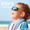 RIVBOS Kids Sunglasses Polarized UV Protection Flexible Rubber Glasses Shades with Strap for Boys Girls RBK037-Navy Blue view 2