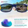 RIVBOS Kids Sunglasses Polarized UV Protection Flexible Rubber Glasses Shades with Strap for Boys Girls RBK037-Navy Blue view 3